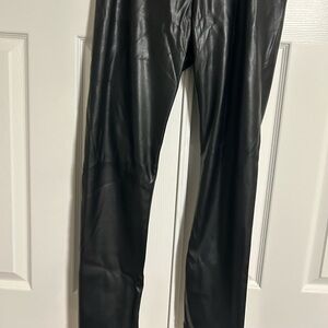 Shinestar Sleek Black Leather Pants